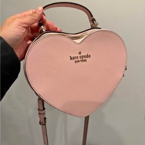 kate spade blush pink heart crossbody bag